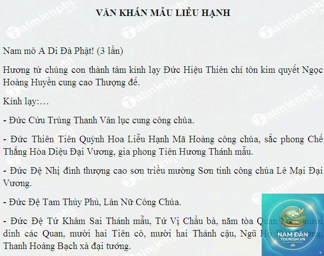 văn khấn mẫu liễu hạnh - Hình 4