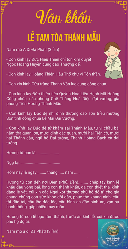 văn khấn mẫu thoải
