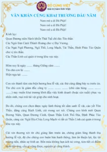 văn khấn mở hàng đầu năm