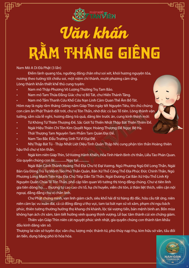 văn khấn mùng 1 cho gia đình