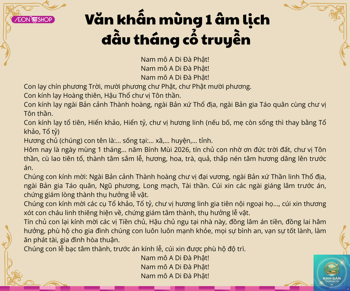 văn khấn mùng 1 cổ truyền - Hình 2