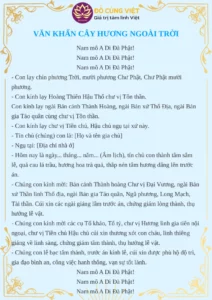 văn khấn mùng 1 ngoài trời