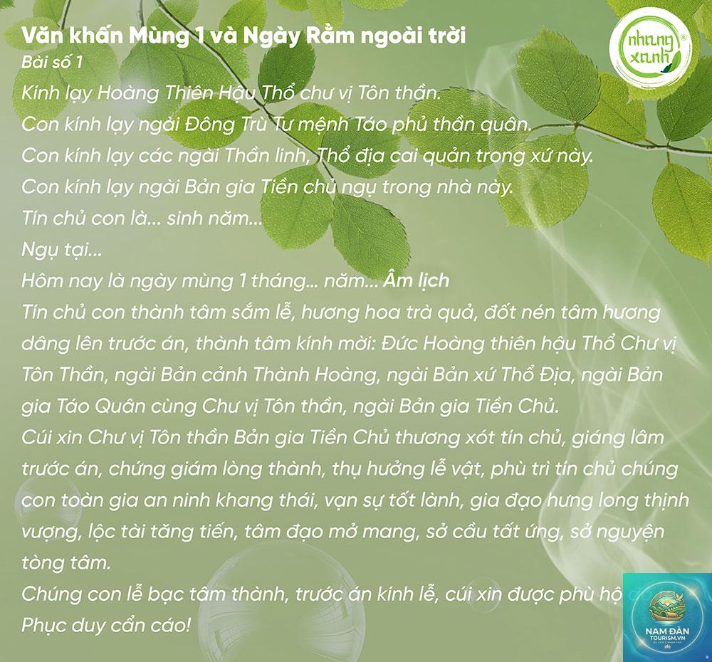 văn khấn mùng 1 ngoài trời - Hình 2