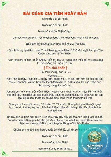 văn khấn mùng 1 tại gia - Hình 1