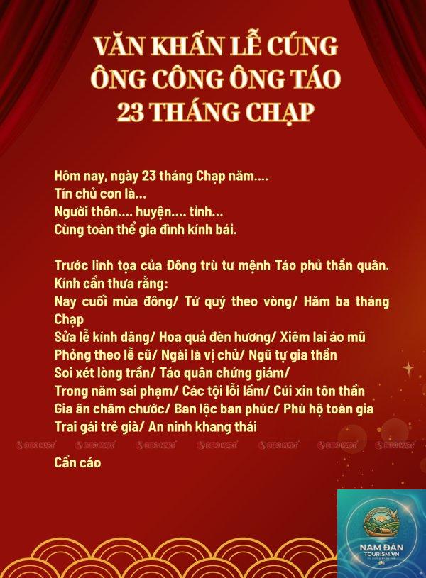 văn khấn ngày 23 tháng chạp - Hình 1