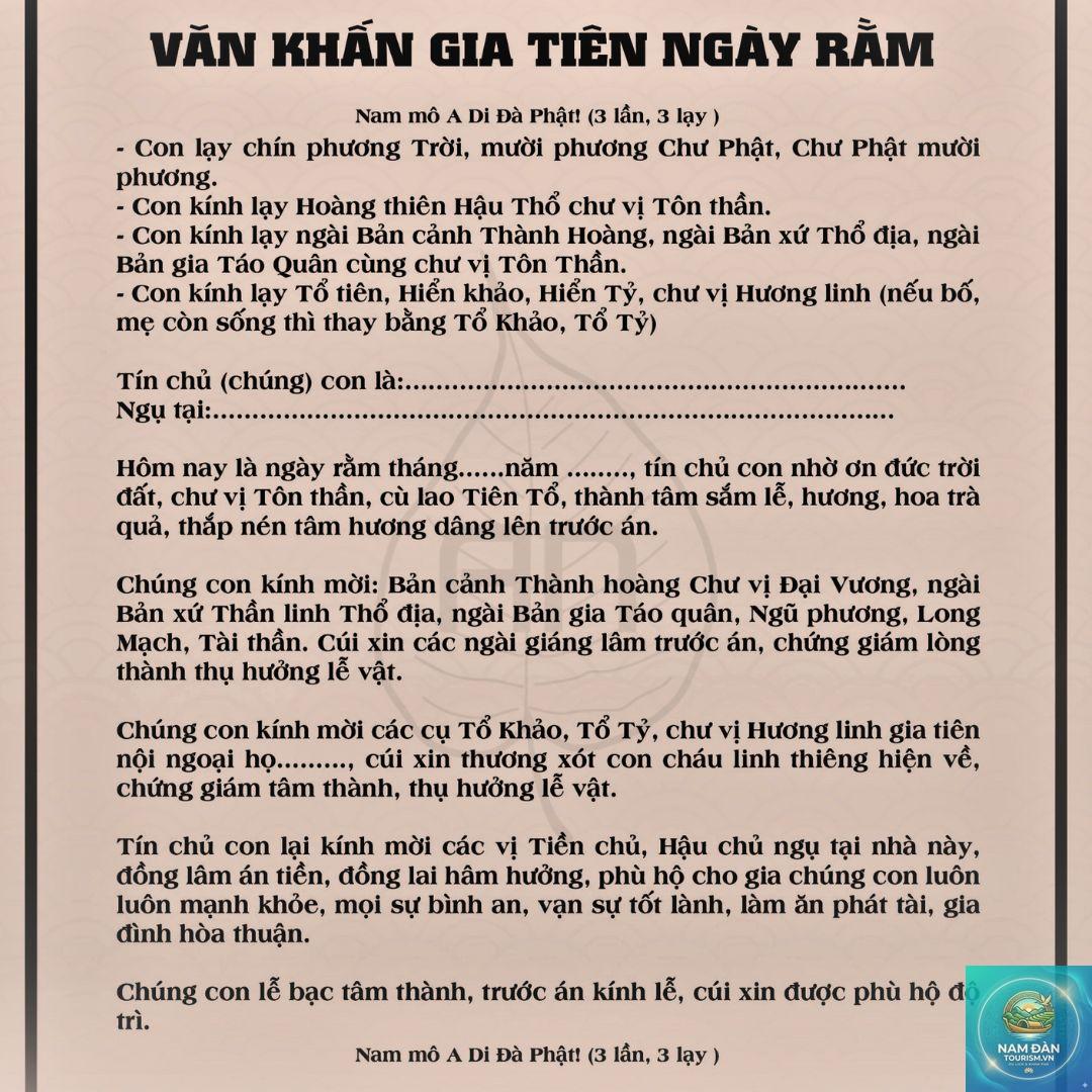 văn khấn ngày rằm gia tiên - Hình 1
