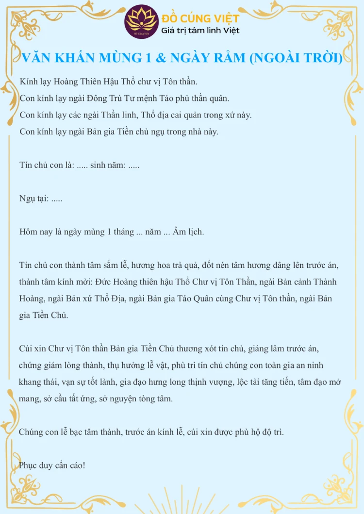 văn khấn ngày rằm ngắn gọn - Hình 3