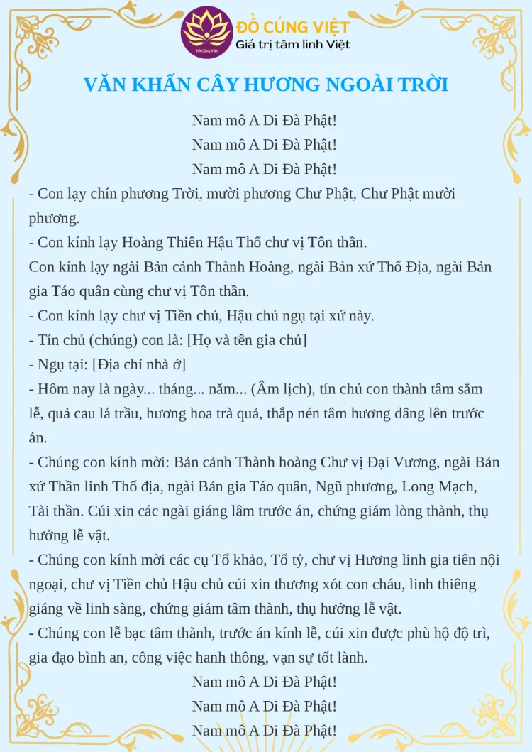 văn khấn ngày rằm ngoài trời - Hình 1