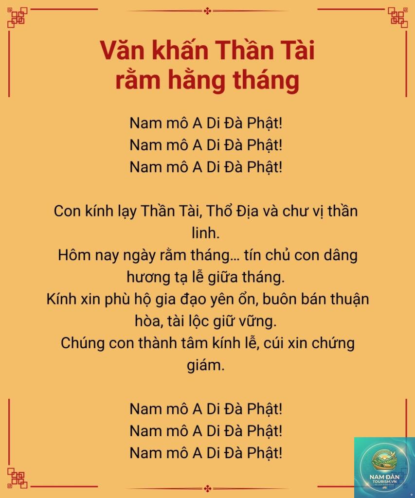 văn khấn ngày rằm thần tài - Hình 1