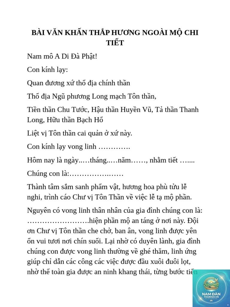 văn khấn ngoài mộ tổ tiên - Hình 1
