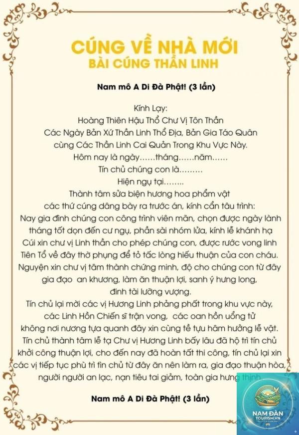 văn khấn nhà mới xây