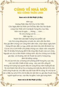văn khấn nhập trạch nhà mới