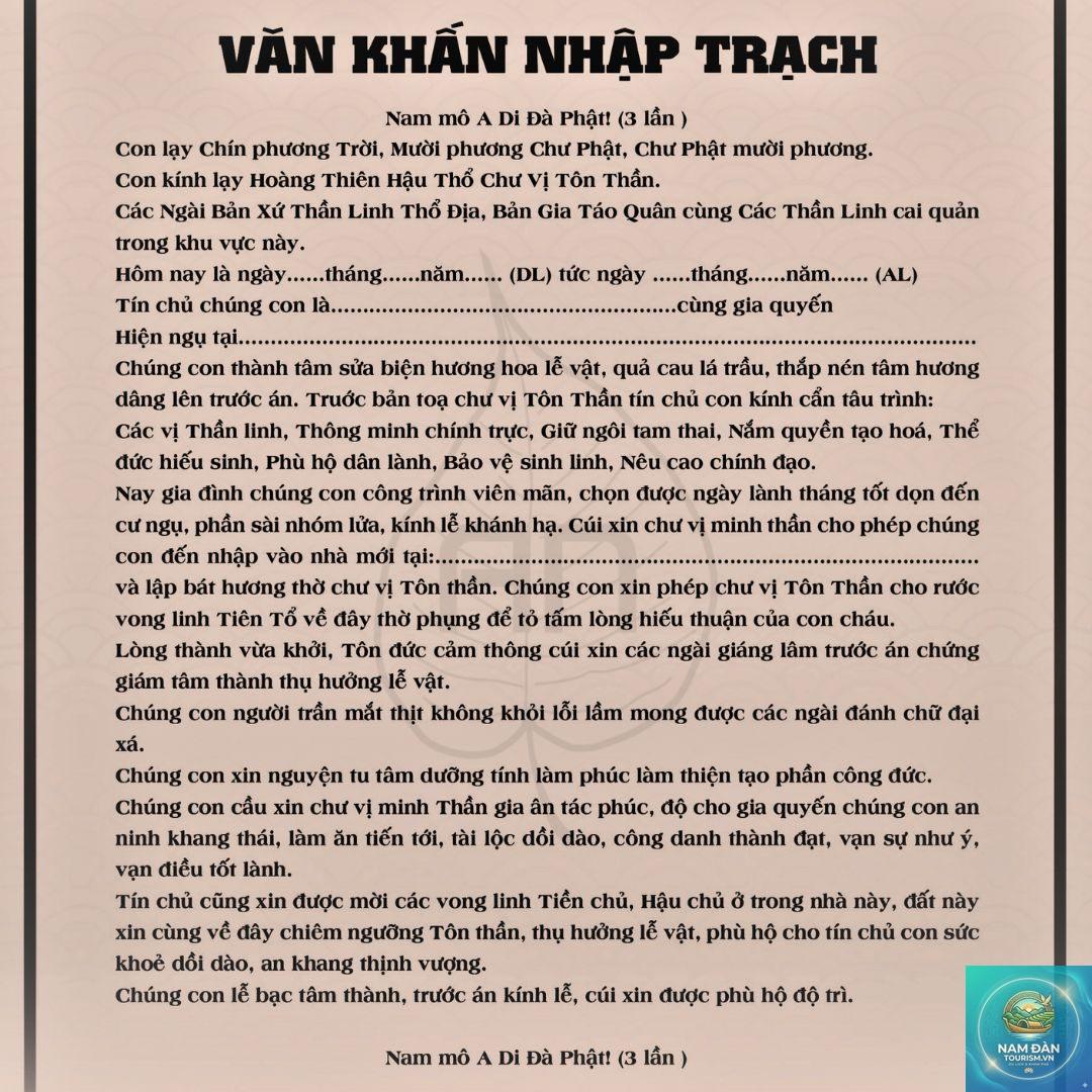 văn khấn nhập trạch theo tuổi - Hình 2