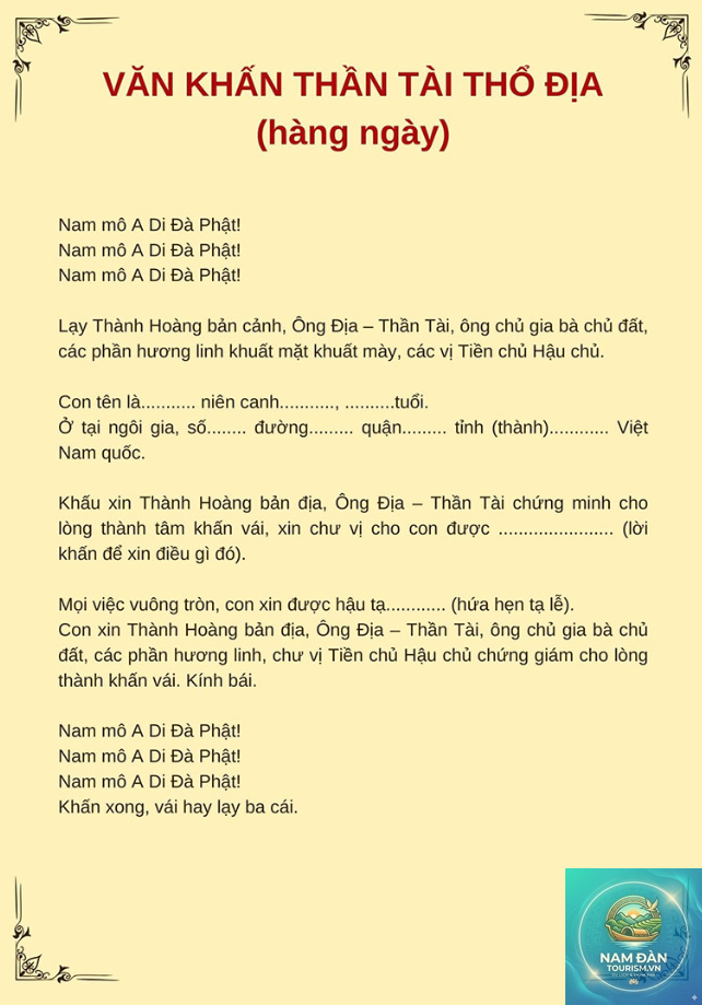 văn khấn ông địa hàng ngày - Hình 1