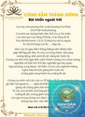 văn khấn rằm tháng giêng ngoài trời - Hình 2