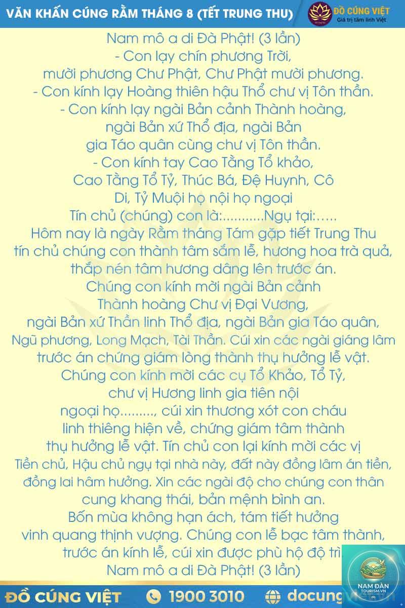 văn khấn rằm tháng tám - Hình 1