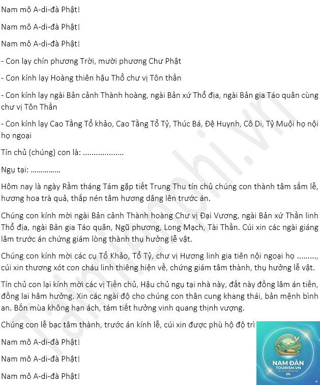 văn khấn rằm tháng tám gia tiên - Hình 3
