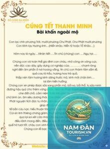 văn khấn sửa mộ thanh minh