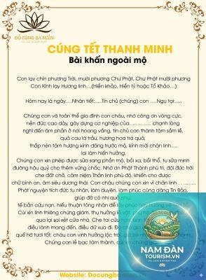 văn khấn sửa mộ thanh minh