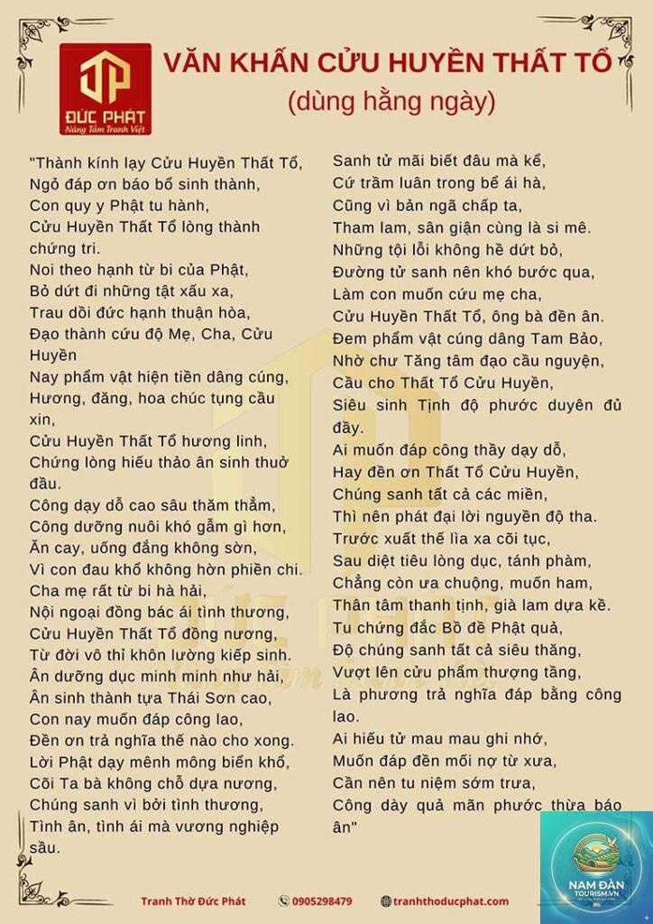 văn khấn tại chùa chuẩn nhất