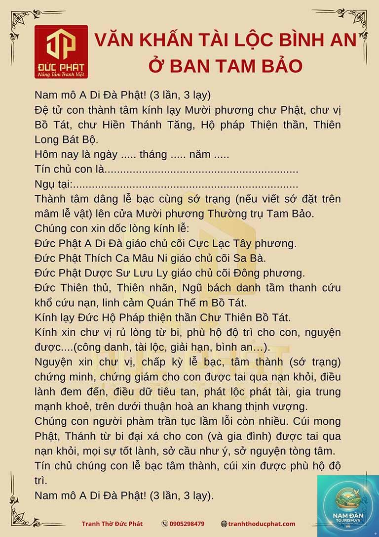 văn khấn tam bảo tại chùa - Hình 4