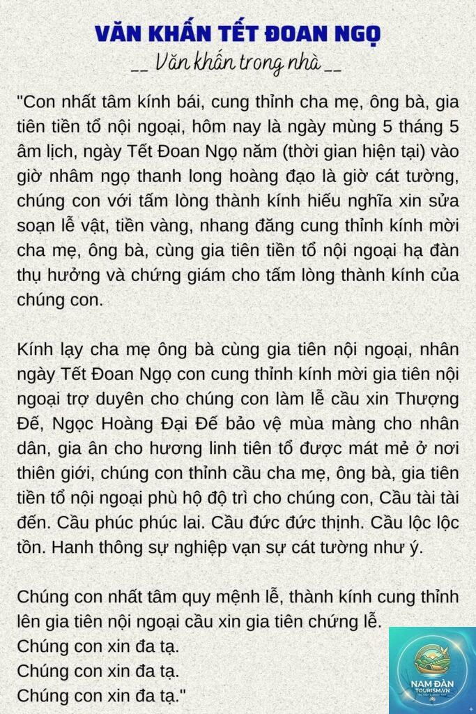văn khấn tết đoan ngọ
