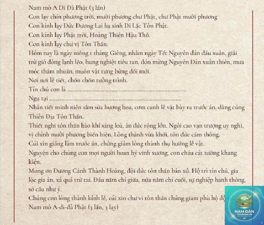 văn khấn tết nguyên đán - Hình 1