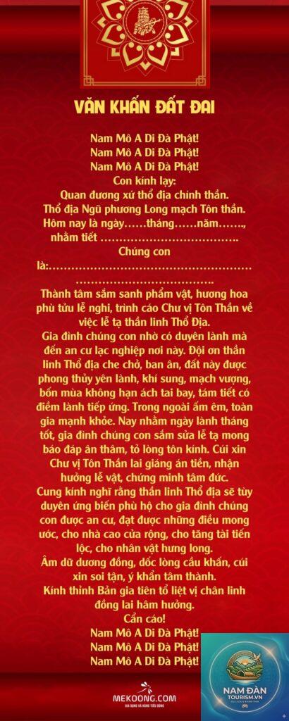 văn khấn thần linh đất đai