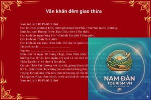 văn khấn thần linh giao thừa