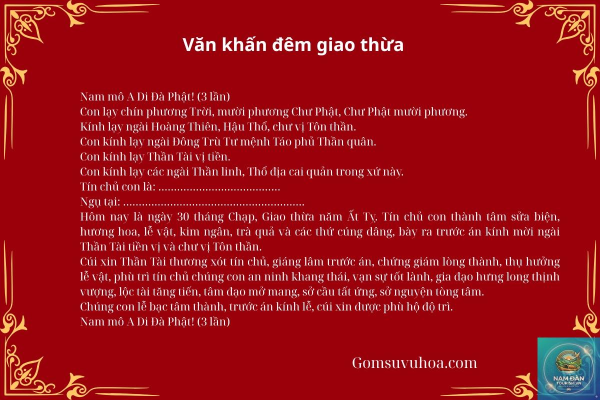 văn khấn thần linh giao thừa - Hình 1