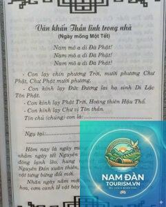 văn khấn thần linh lễ tết