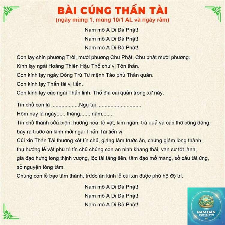 văn khấn thần tài - Hình 2