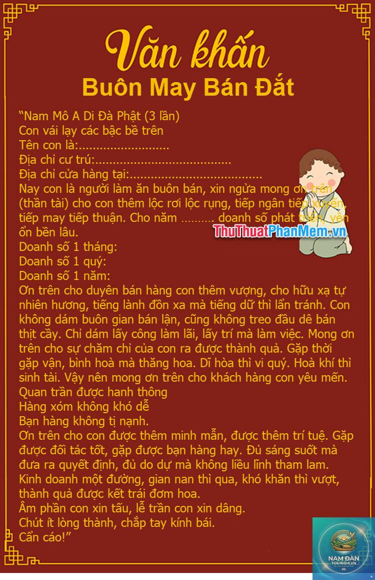 văn khấn thần tài cầu buôn may bán đắt - Hình 1