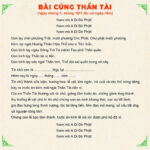 văn khấn thần tài đầu năm
