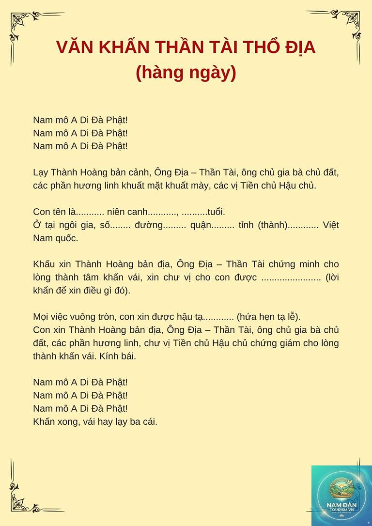 văn khấn thần tài hàng ngày - Hình 5