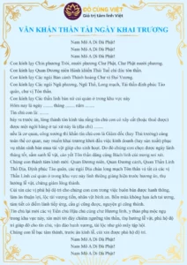 văn khấn thần tài khai trương
