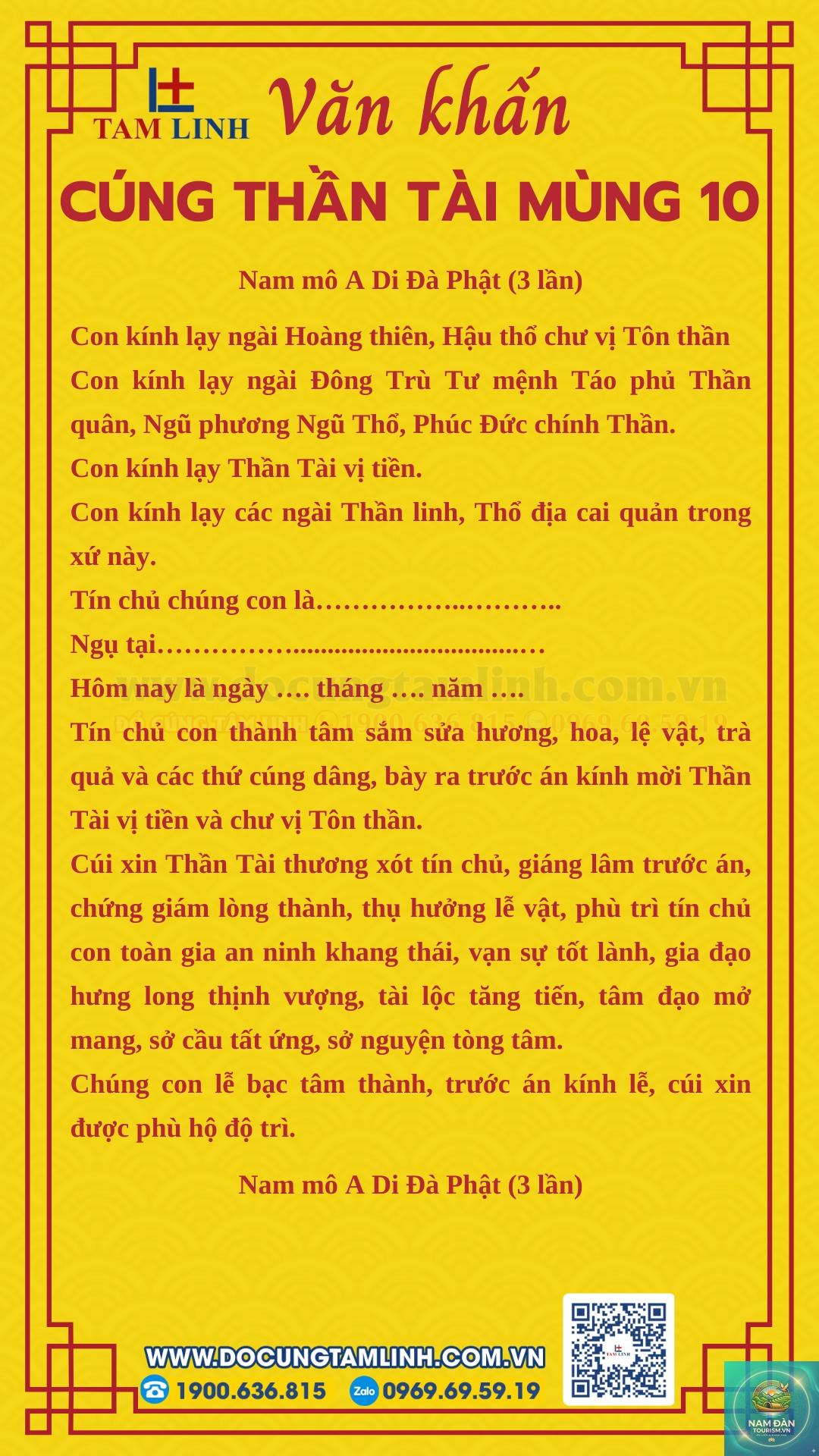 văn khấn thần tài thổ địa - Hình 1