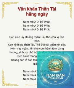 văn khấn thần tài văn phòng