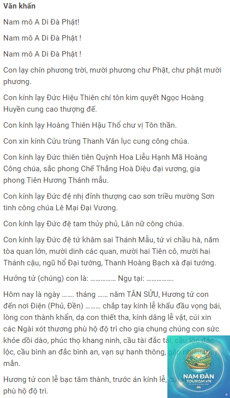 văn khấn thánh mẫu - Hình 2