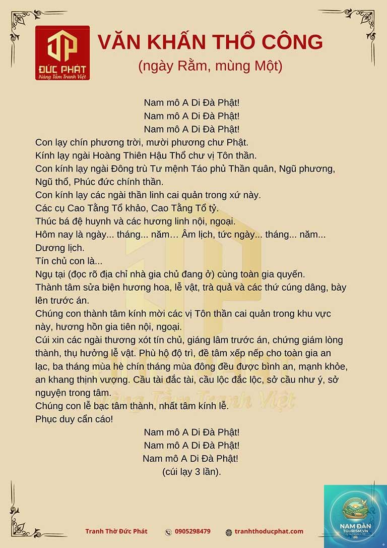 văn khấn thổ công - Hình 1