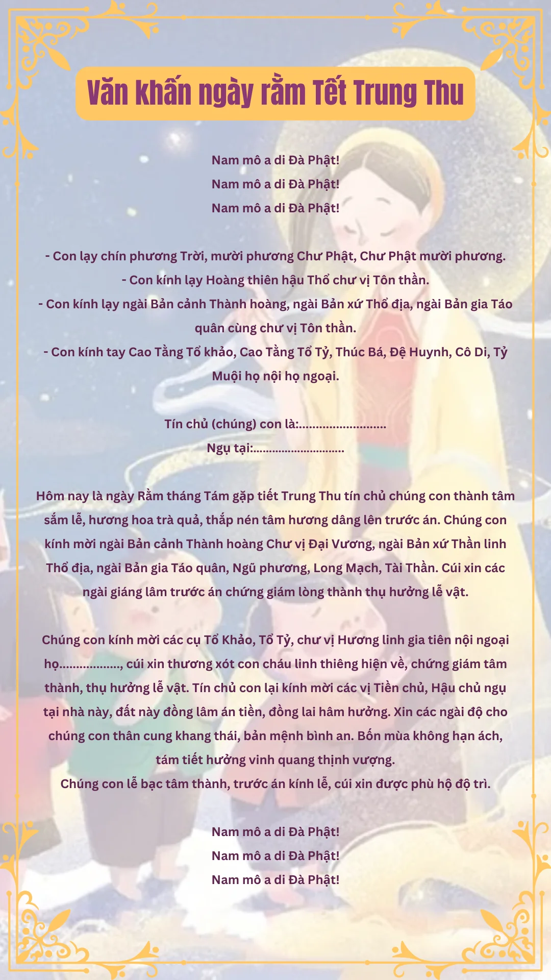 văn khấn trung thu chuẩn nhất - Hình 2