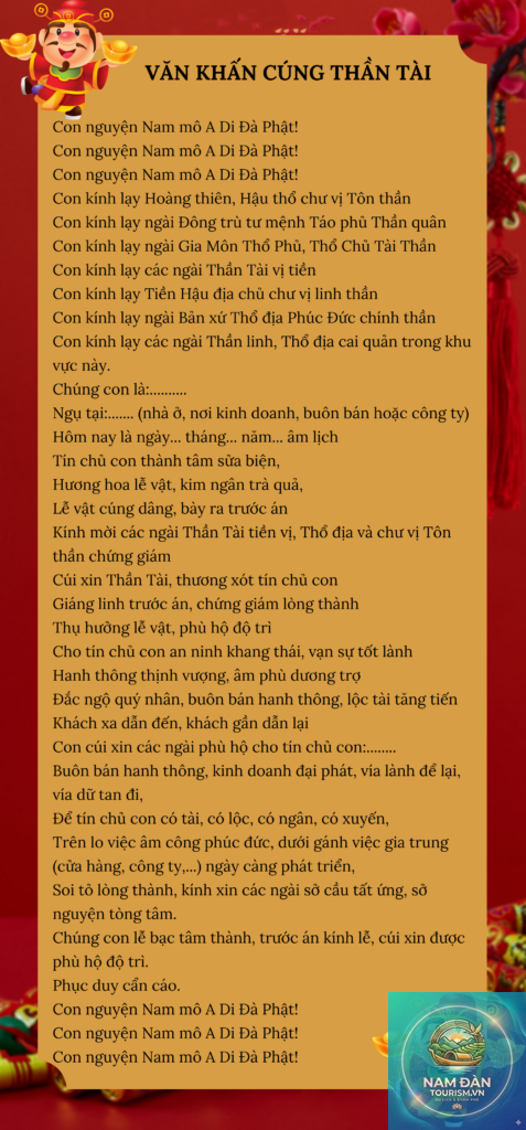 văn khấn vía thần tài chuẩn nhất