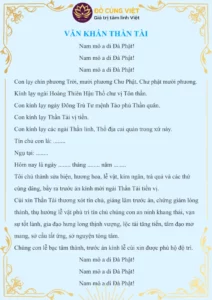 văn khấn vía thần tài ngắn gọn