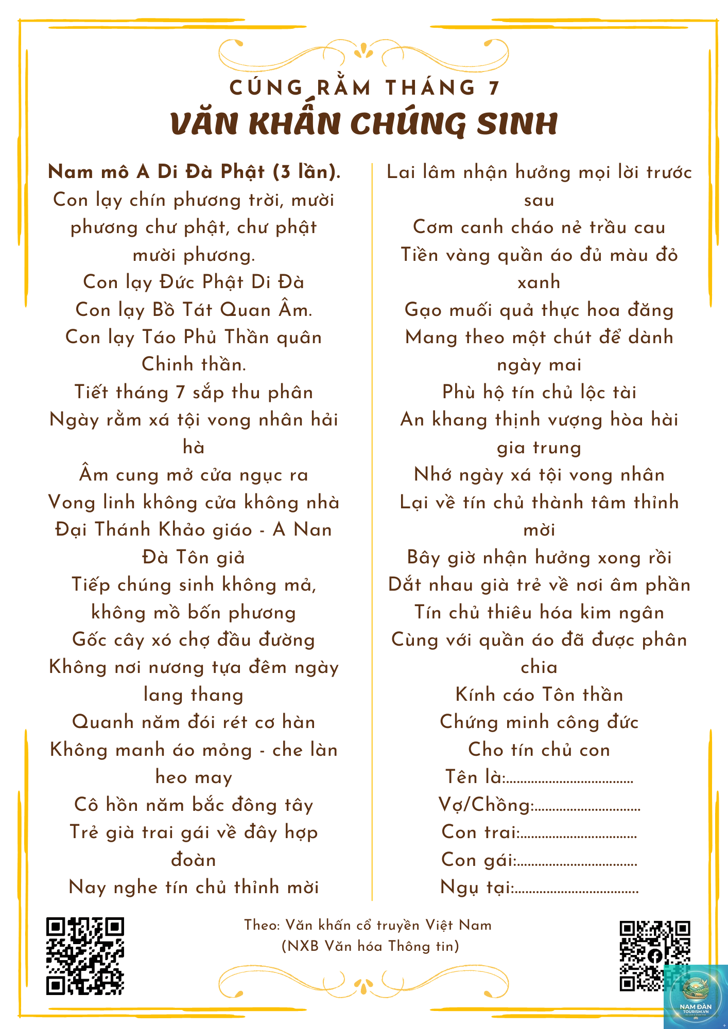 văn khấn vu lan - Hình 1