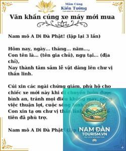 văn khấn xe máy mới mua