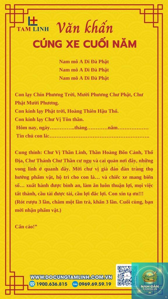 văn khấn xe mới