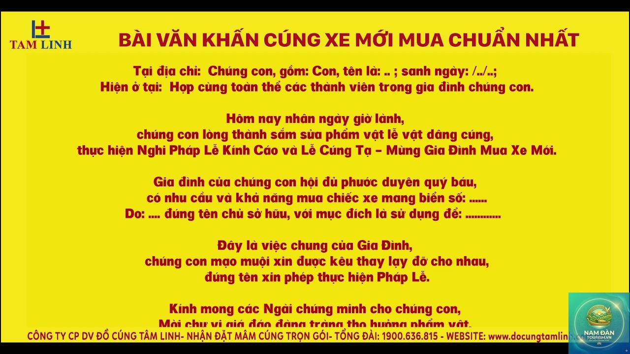 văn khấn xe mới ngắn gọn - Hình 4
