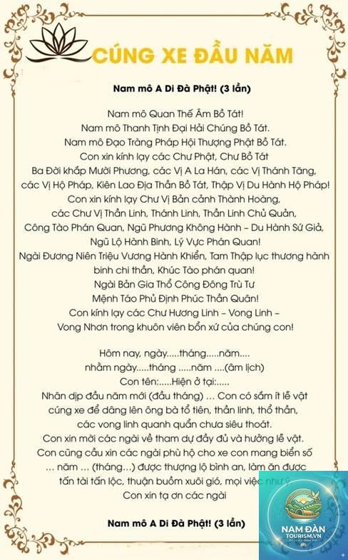văn khấn xe ô tô mới mua - Hình 2