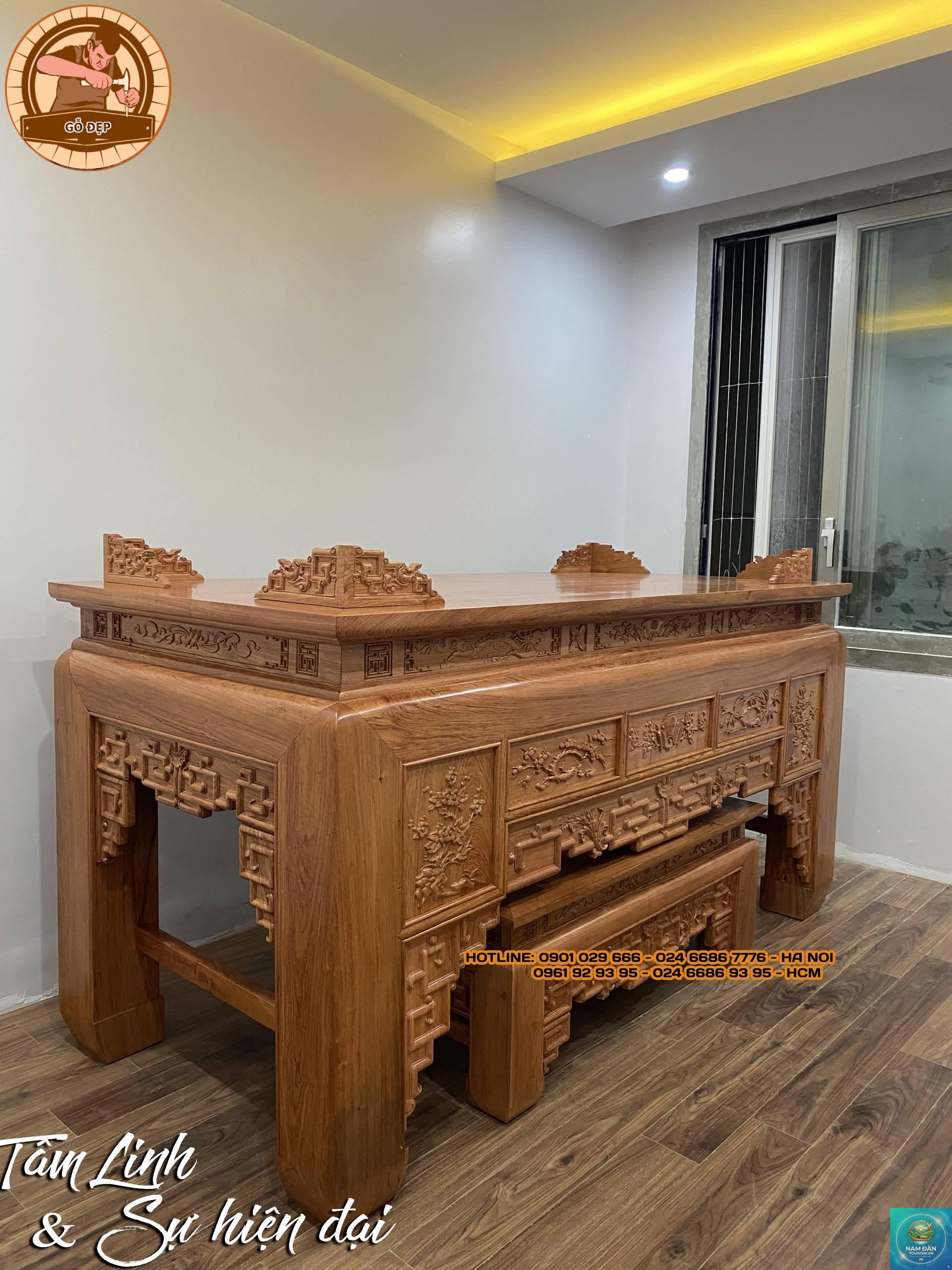 bàn thờ gỗ - Hình 5