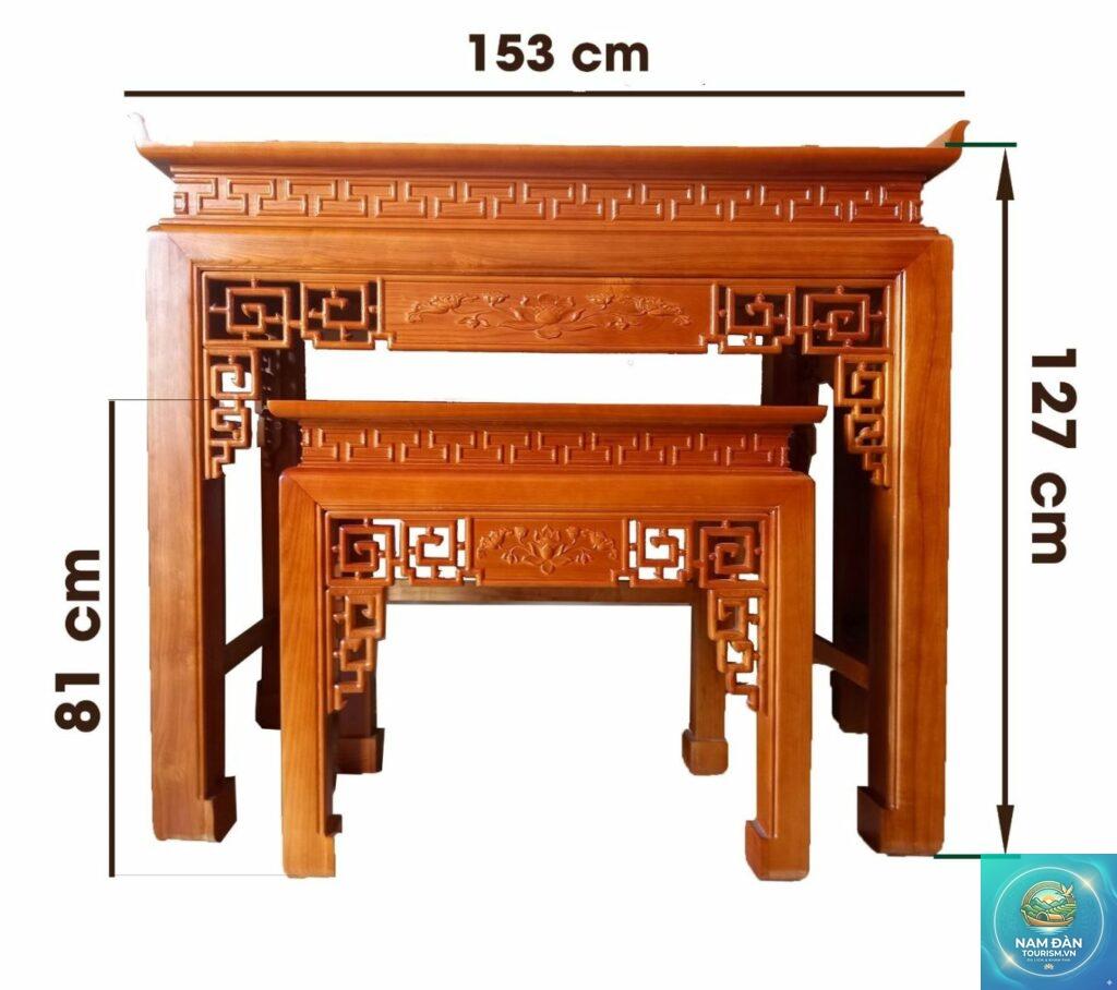 chiều cao bàn thờ